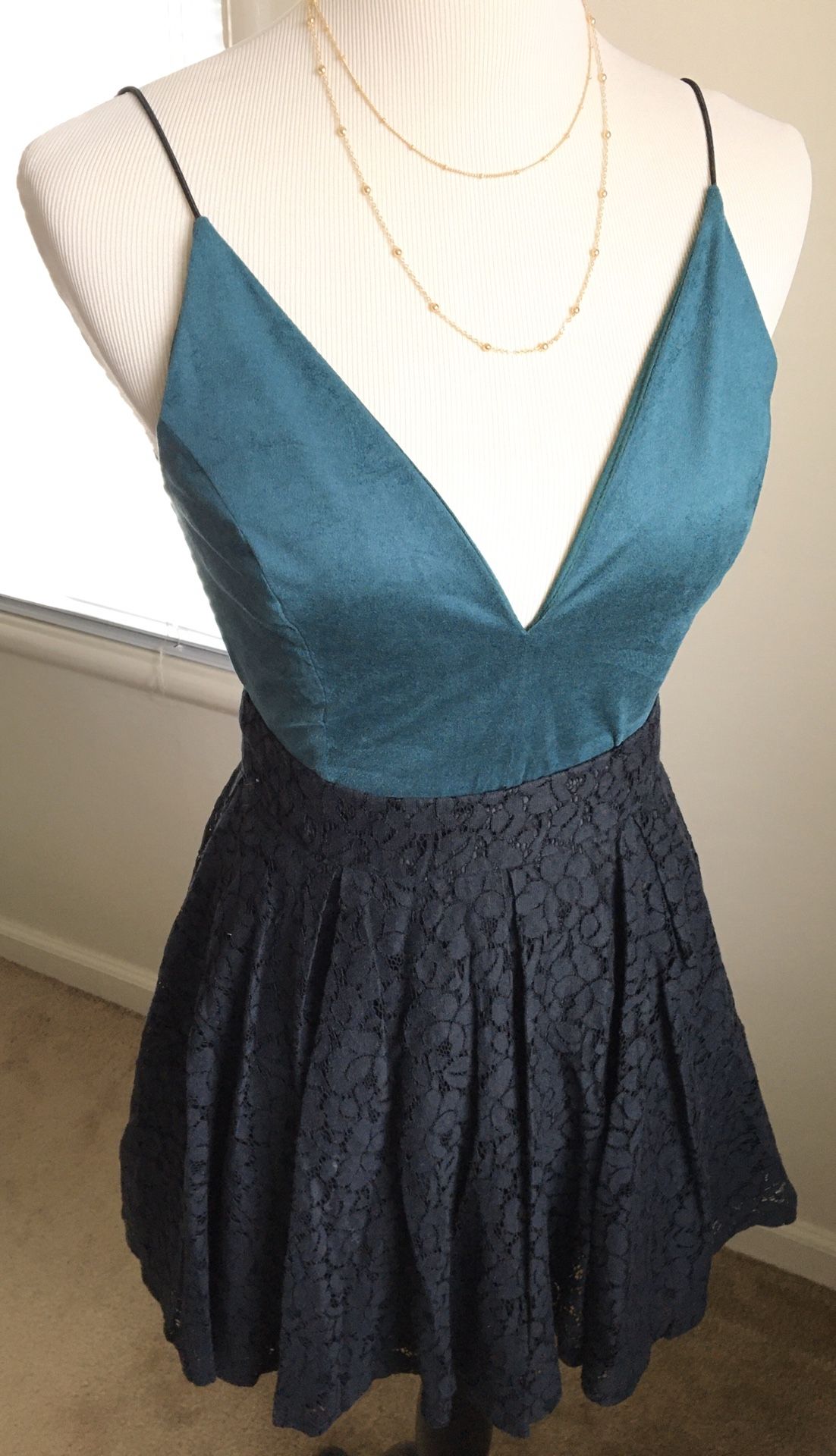 Black Lace Circle Skirt W/ Pockets