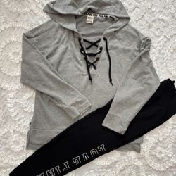 Pink Hoodie And Leggings Large 