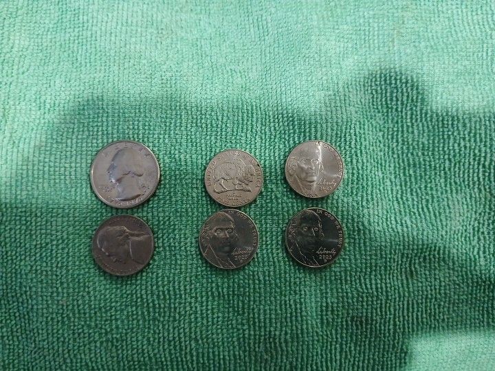 7 Old Coins 4proof Nickles A 1941 Nickle And A Proof Bicentennial Quarter