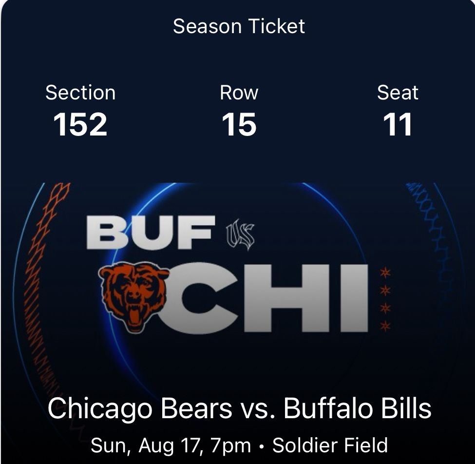 Bears vs Buffalo Bills - Awesome Seats