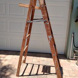 69 Inch Tall Wood Ladder 