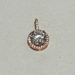 925 Sterling Silver Layered with Rose Gold  Pendant 