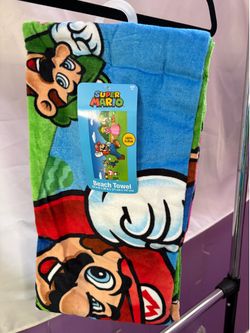 NWT Super Mario Beach Towel