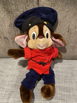 Vintage By CalToy 1986 Fievel An American Tail 22” Plush Mouse Doll