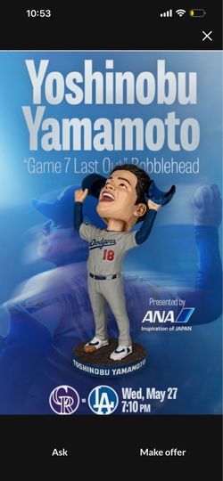 Yoshinobu Yamamoto Bobblehead