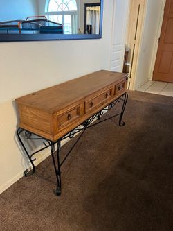 Wood Entry Table