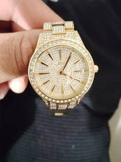 JBW Cristal 34 Women's Gold Tone PVD Diamond/Crystal Quartz Watch J6383A