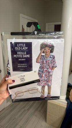 👵 Adorable Little Old Lady Halloween Costume – Girls Size 8–10 🎃