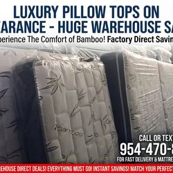 Upgrade your sleep today! I have these high-quality Pillow Top mattress and matching Box Spring sets available.  They are in 10/10 condition, still in