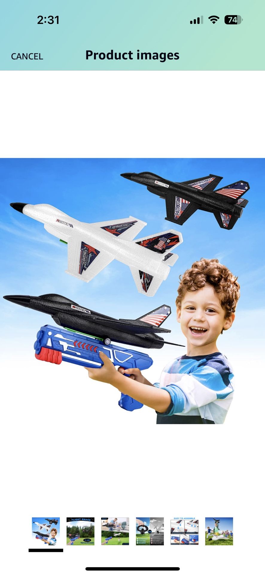 2 Pack Airplane Launcher Toy, 13.3" Jet F-16 Fighting Falcon, Catapult Plane Game Boy Toys for Kids Outdoor Flying Toys Birthday Gifts for 4 5 6 7 8 9
