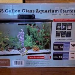 Brand New 55-Gallon Fish Tank – Still in Box 