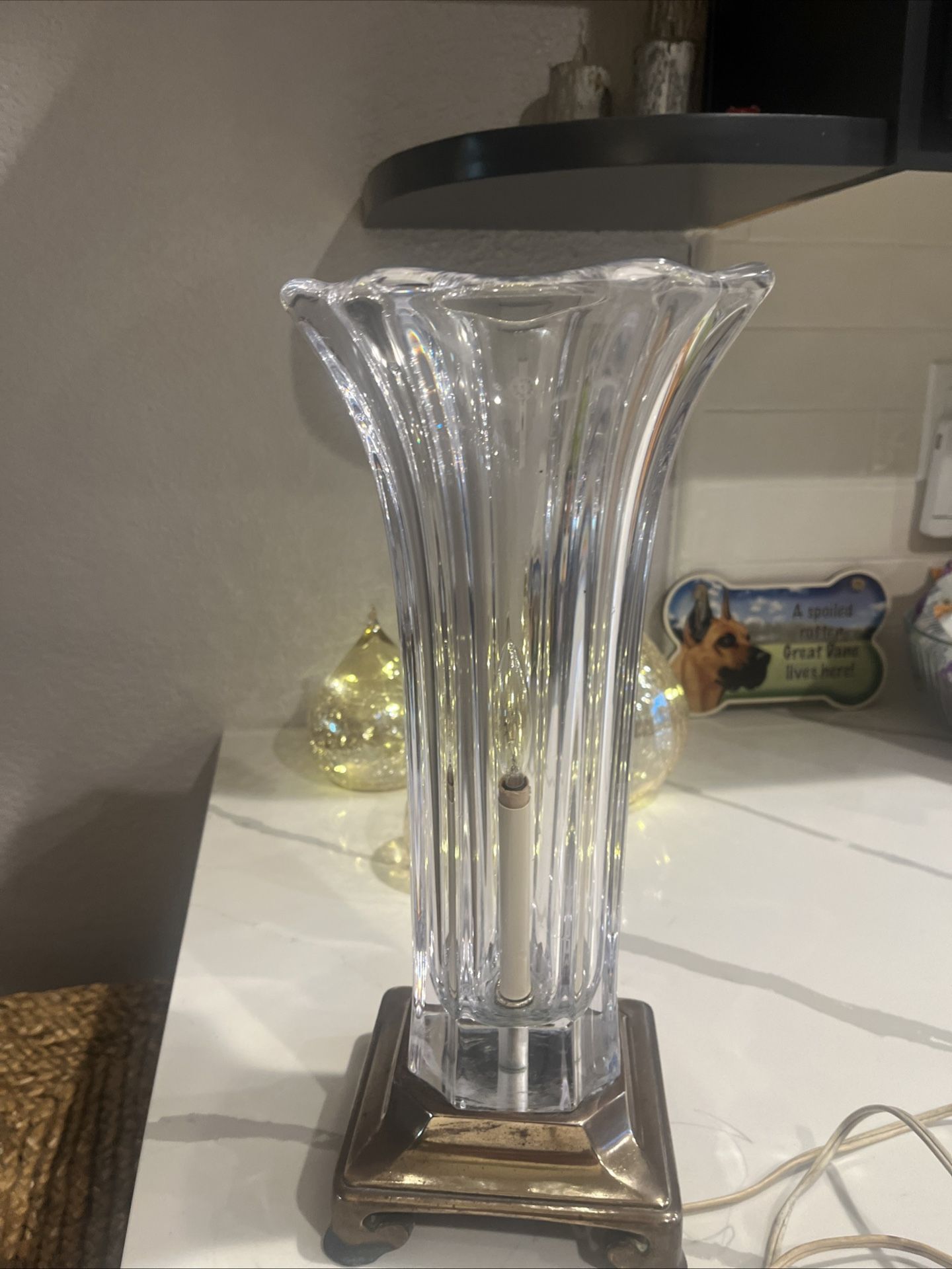 Vintage Cofrac Art Verrier Lamp