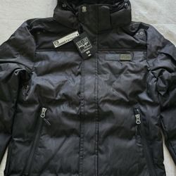 Men's Camo(black/dark Green) Jacket Medium Warm Insulated  Size L  New