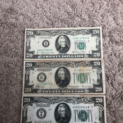 Old $20 from 1928-1934 and 1981