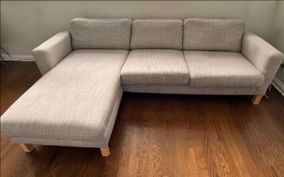 Gray Sectional Sofa with Chaise Lounge