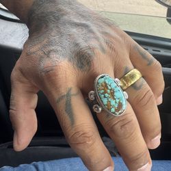 Native Made “Whirling Log & Arrow”  Ring