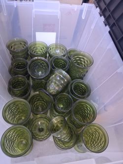 Green glass ware