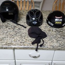 3 Used Helmets
