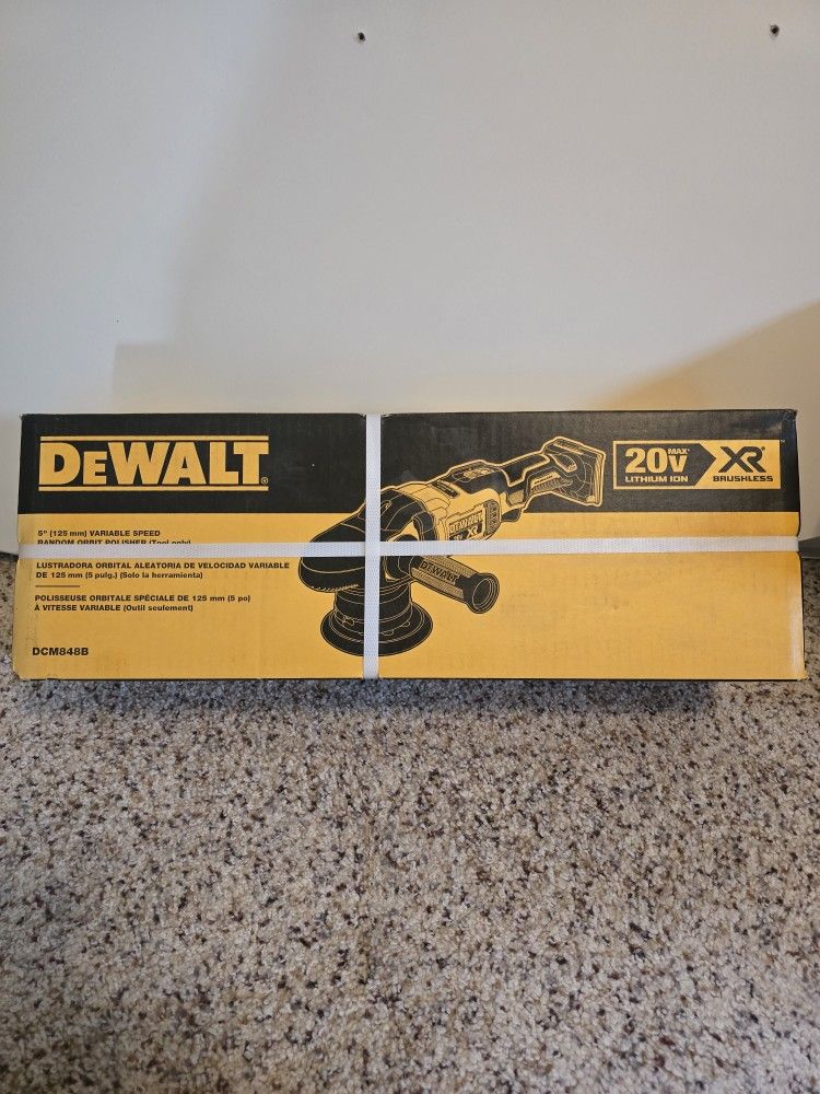 New DEWALT 20V MAX XR Cordless Brushless 5 in. Variable Speed Random Orbit Polisher (Tool Only)