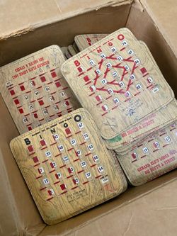 Free Box of Vintage reusable Bingo Cards