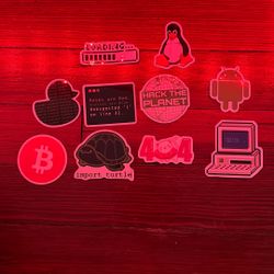  10 Programmer Code Stickers