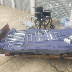 Medical Bed Like New Electric  Air Mattress  Come with Wheelchair and Walker