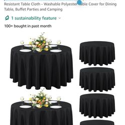 6 Pack Round Tablecloth 