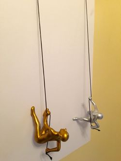 Climbing man Gold + Silver