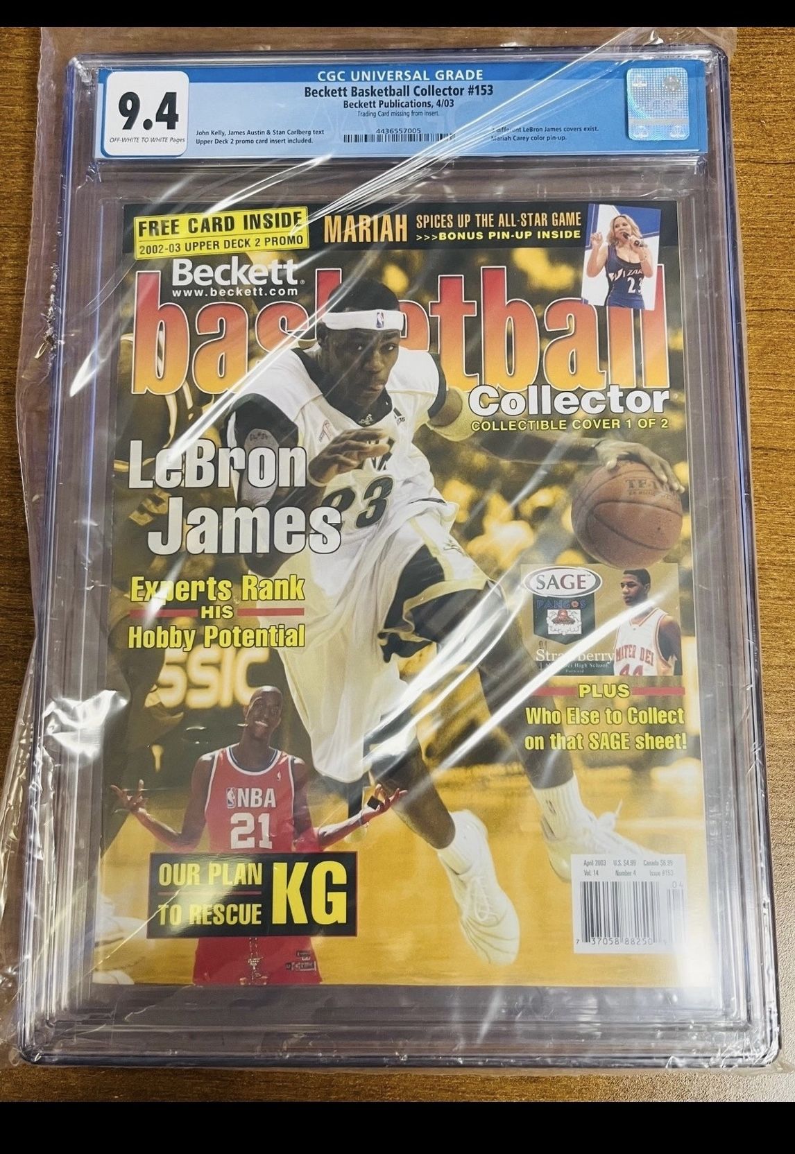 9.4 Graded LeBron James Beckett Magazine