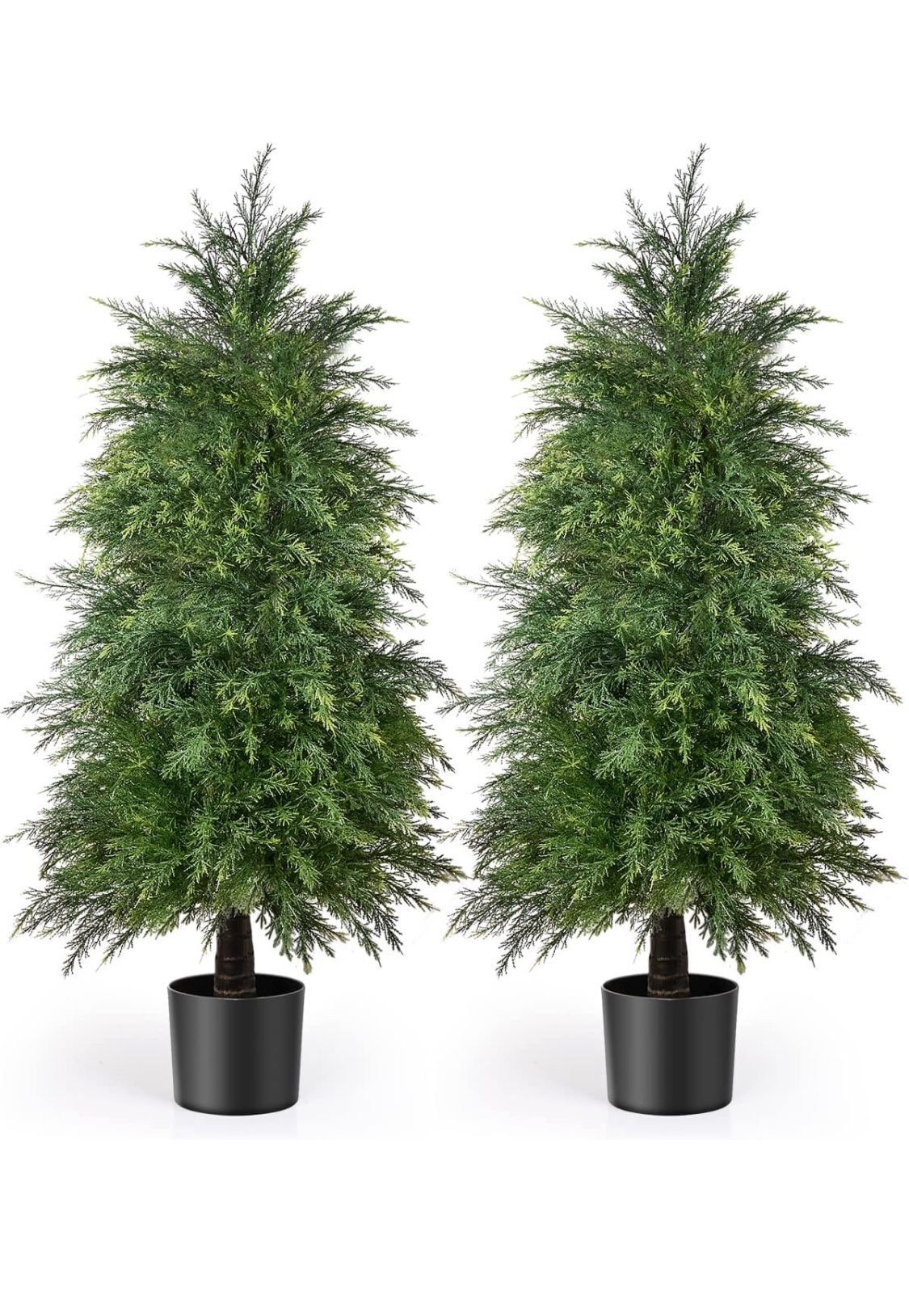 4ft Artificial Cedar Topiary Trees -new 