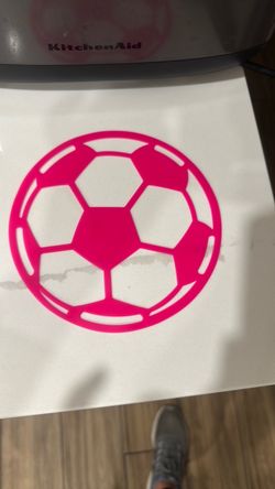 Pink Soccer Ball Vinyl Mold