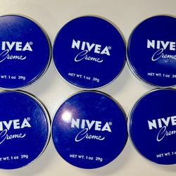 6 Nivea Creme Moisturizing Body, Hand and Face Cream Fresh - 1oz
