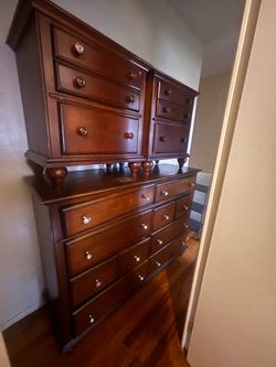 Real wood dresser and nightstands