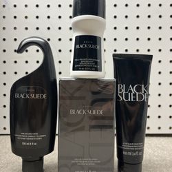 (1)Avon Black Suede EauDe ToiletteSpray, Hair&Body Wash, A/S Conditioner, Deod 
