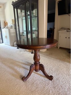 Round side table