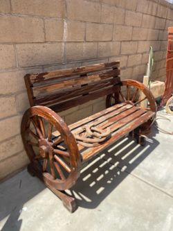 Western rustic bench