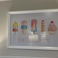 6 Pc Colorful Icecream Baby Or Toddler Room Decor