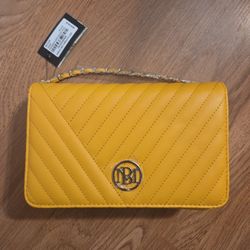 Badgley Mischka Crossbody Purse (Yellow)