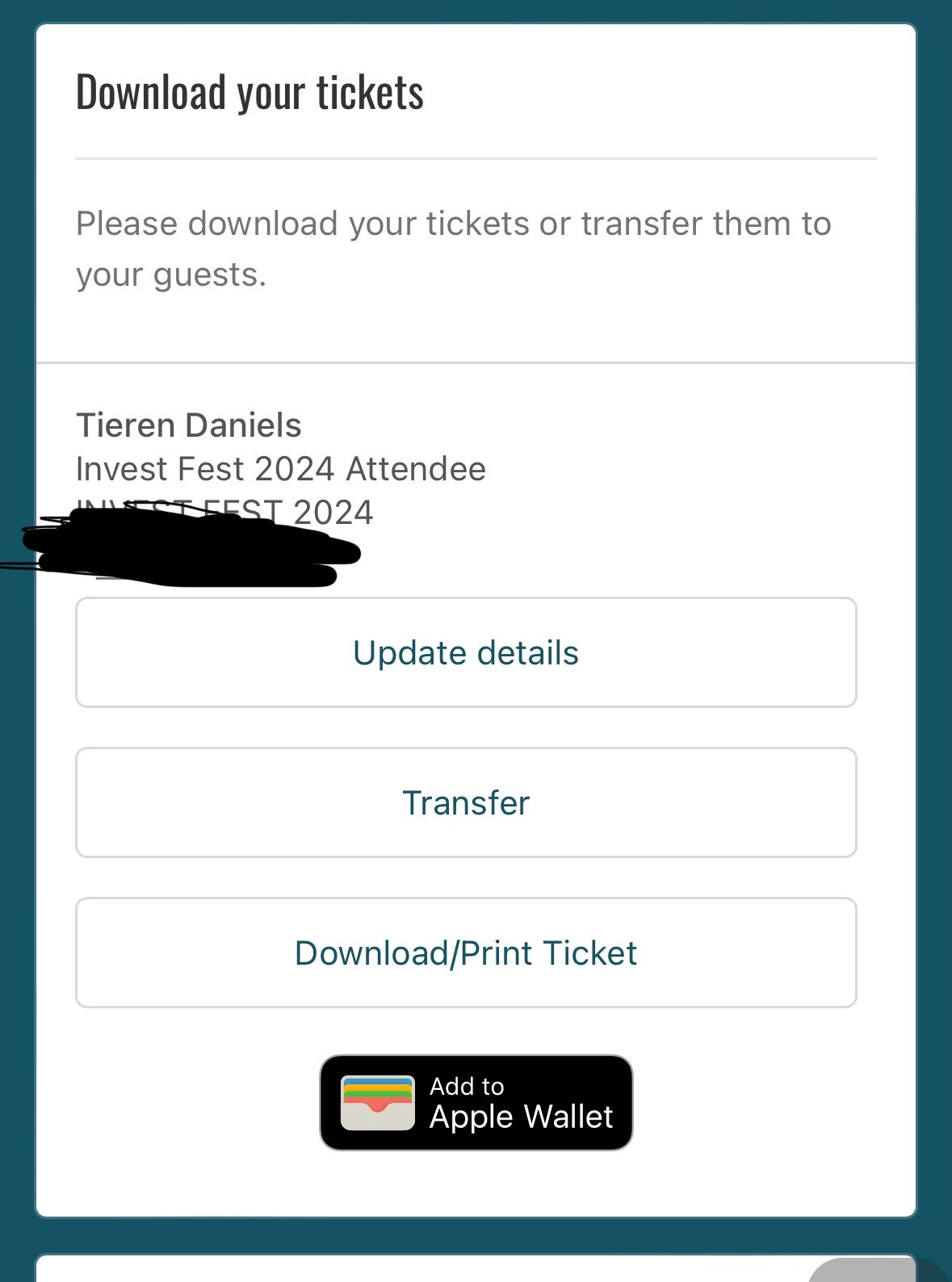 Invest Fest Ticket