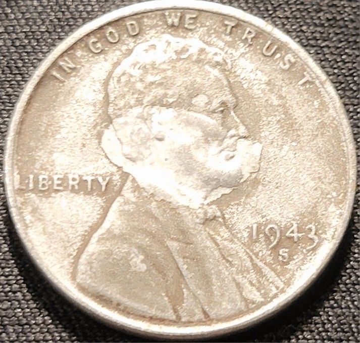 1943S 1C Steelie planchet error