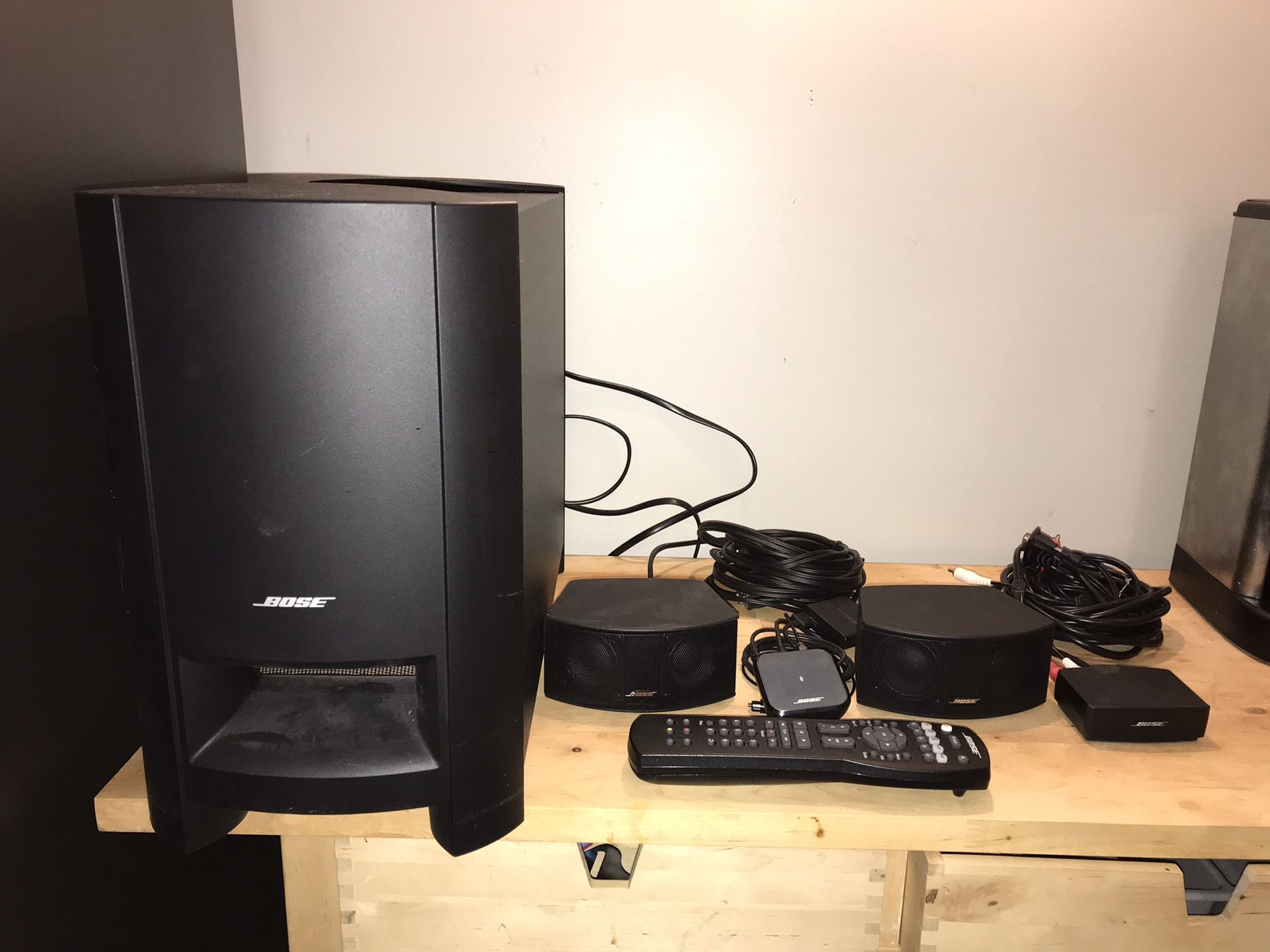 Bose CineMate with Bluetooth adapter and remote