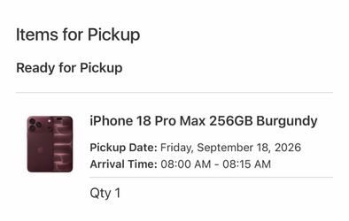 iPhone 18 Pro Max 256GB Burgundy Unlocked