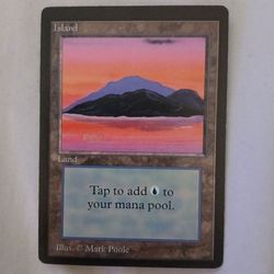 Magic the Gathering Limited Edition Beta  Island (Red Sky) 1993