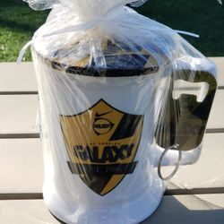 LA Galaxy Beer Stein, Coaster and Bottle Opener gift basket
