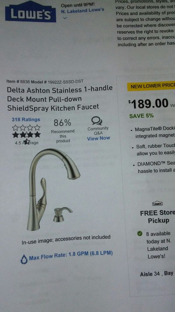 Delta High Rise Pull Down Faucet For In Lakeland Fl Offerup Delta High Rise Pull Down Faucet