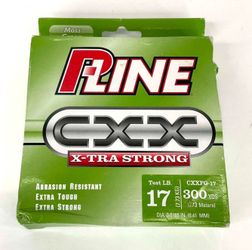 P-Line X-Tra Strong 17lb 300yds Moss Green Copolymer Fishing Line- NEW