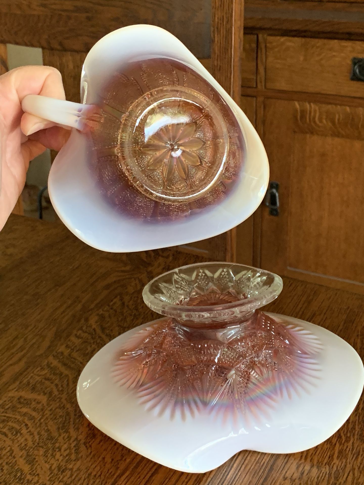 Antique Milk Glass Set