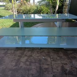 TV stand table console glass 63"
