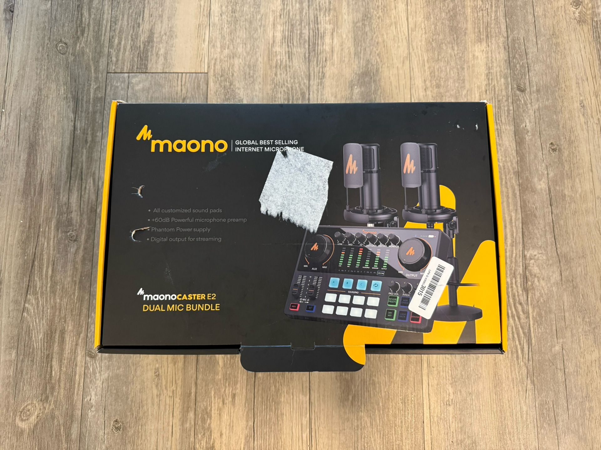 MAONO Podcast Equipment Bundle For 2: Audio Interface Mixer E2 Gen2B