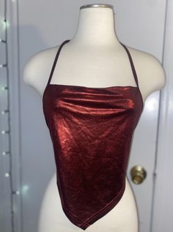 Sleeveless Draped Halter Crop Tank Cami Top